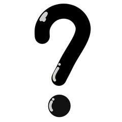 Solid Black Question Mark Symbol