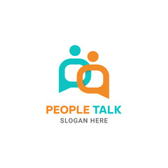 PEOPLE TALK, PEOPLE CHAT LOGO VECTOR