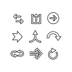 Arrow vector collection. Arrow. Cursor. Modern simple arrows. Vector illustration
