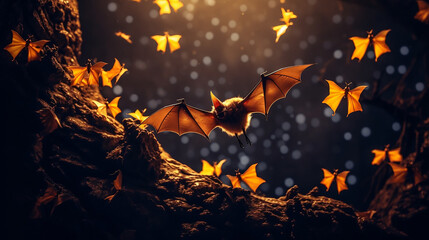 Generative AI. Halloween Bat