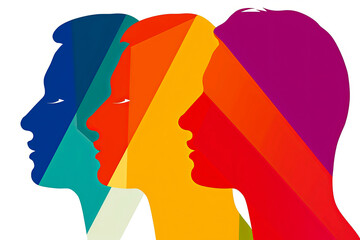 Generative AI illustration of LGBT-related Backgrounds drawings with the colors of the rainbow