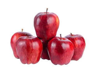 red apple on transparent png