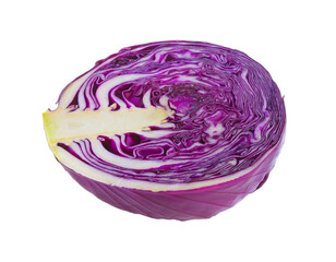 Purple cabbage slice on transparent png