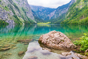 the crystal clear obersee in bavaria