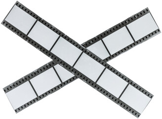 two single printed 35mm handy copy film strips with empty frames, photo placeholder.