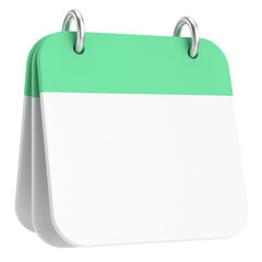 Empty calendar. 3D calendar. 3D illustration.