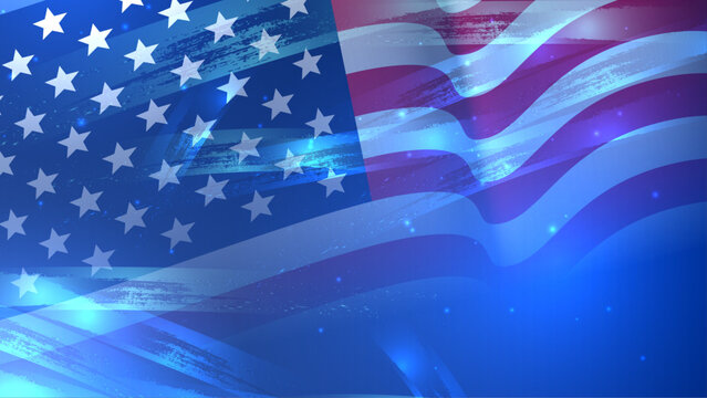 Vector flag USA background design for independence, veterans, labor, memorial day