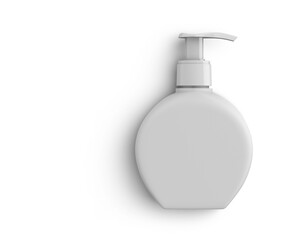 Round Lotion Foam Soap Cosmetic Bottle 3D-Rendering