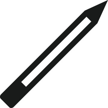 Black silhouette of pencil icon vector. pencil silhouette
