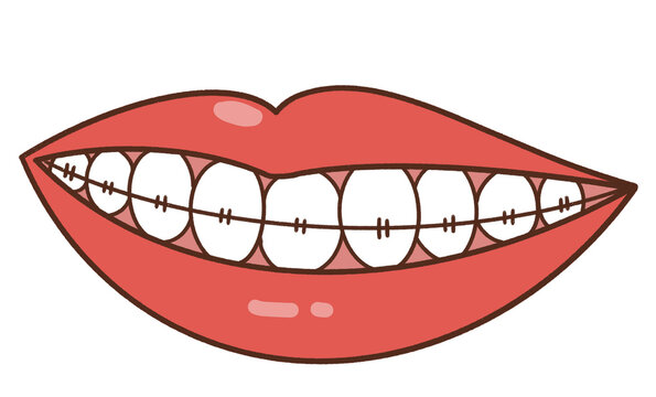 Teeth cartoon dental teeth dental braces braces mouth icon