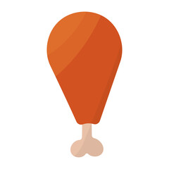 chicken legs fried fast food element icon