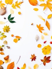 Obraz premium Colorful autumn background with leaves. generative ai