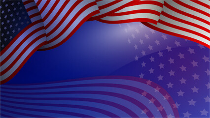 Vector beautiful american flag background