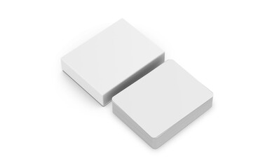Blank Game Box With Blank White Cards 3D Rendering