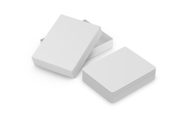 Blank Game Box With Blank White Cards 3D Rendering