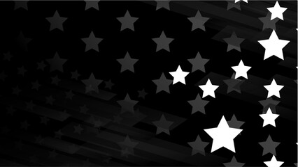 Vector usa independence day abstract black background with elements of the american flag