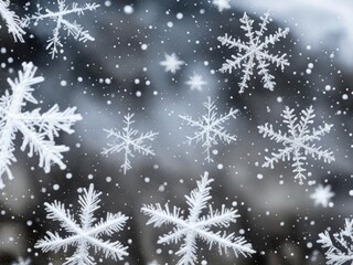 A picture of snowflakes created with generative ai, ki