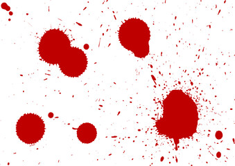 赤い飛沫　塗料　飛散