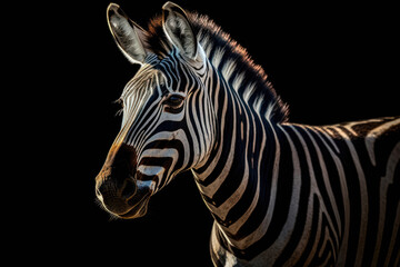 Zebra close-up portrait