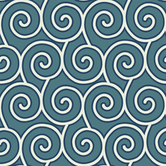 Asian Seamless pattern, Wave pattern, Japanese pattern, Water, Sea, Ocean, Traditional design, Textile, Wrapping paper