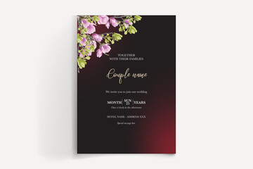 save the date wedding floral invitation templates