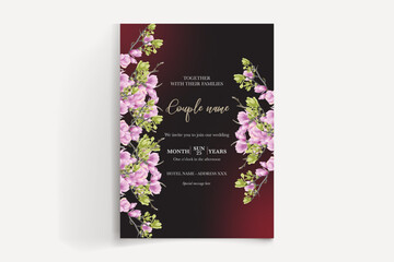 save the date wedding floral invitation templates