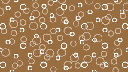 Brown background with white circles