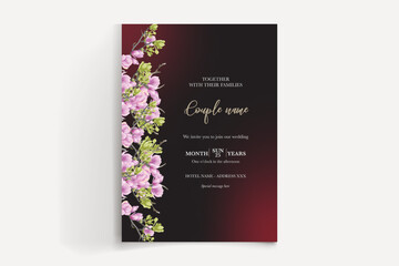 save the date wedding floral invitation templates