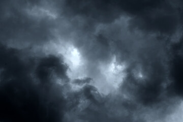 Dark dramatic clouds in the sky (thunderclouds) 