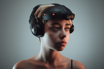girl in vr glasses