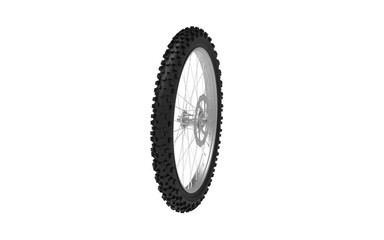 motorcycle wheel isolated on white