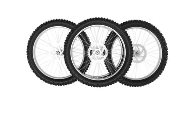 Naklejka premium motorcycle wheel isolated on white