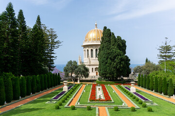 The Shrine of the Báb – holiest place for followers of the Baháʼí Faith – religion founded...