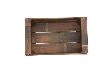 old wooden box isolated