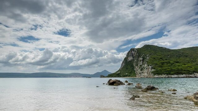 divari beach in the peloponnese, greece