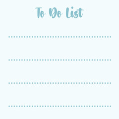 To Do List background with place for your text