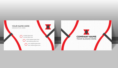 Professional luxury business card template, high quality corporate card design.