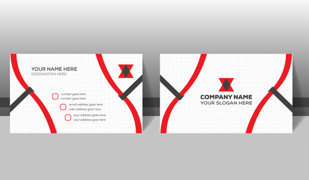 Professional luxury business card template, high quality corporate card design.