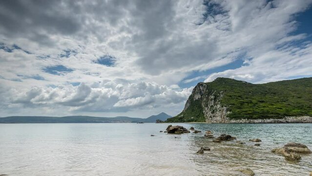 divari beach in the peloponnese, greece