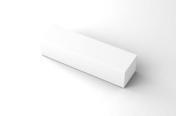 Fototapeta premium Realistic long horisontal paper box packaging mockup for tea advertising without design cover on a transparent background.