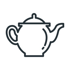 Tea pot icon vector on trendy design