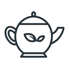 Tea pot icon vector on trendy design