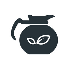 Tea pot icon vector on trendy design