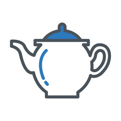 Tea pot icon vector on trendy design