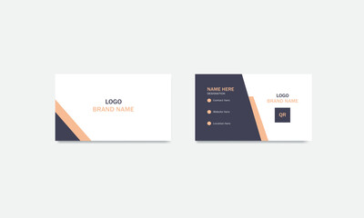 Simple Fresh Business Card Template. Creative Corporate Business Card Vector 