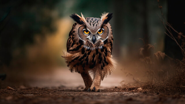 a owl staring frantically at its prey