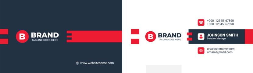 Professional business card design template.