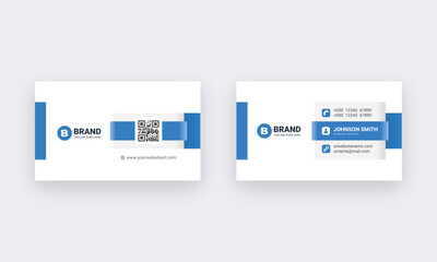 Professional business card design template. Abstract clean business card layout.