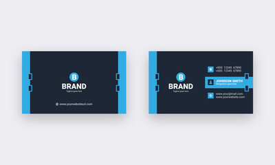 Professional business card design template.