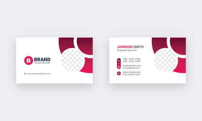 Professional business card design template.